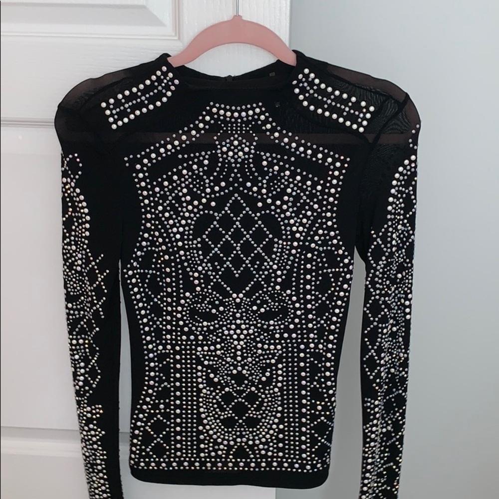 BRAND NEW RHINESTONE MESH TOP